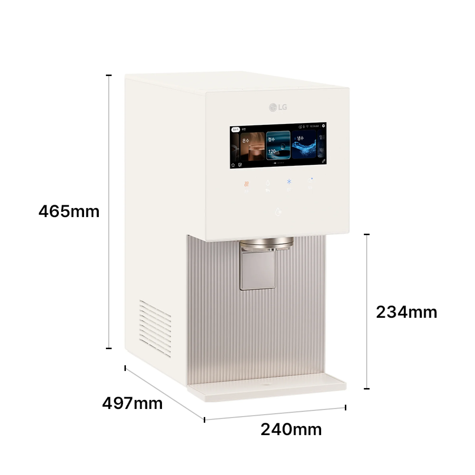 LG 퓨리케어 AI 오브제컬렉션 냉동얼음정수기 WD724RE (음성인식/맞춤 출수, 냉온정, 얼음)